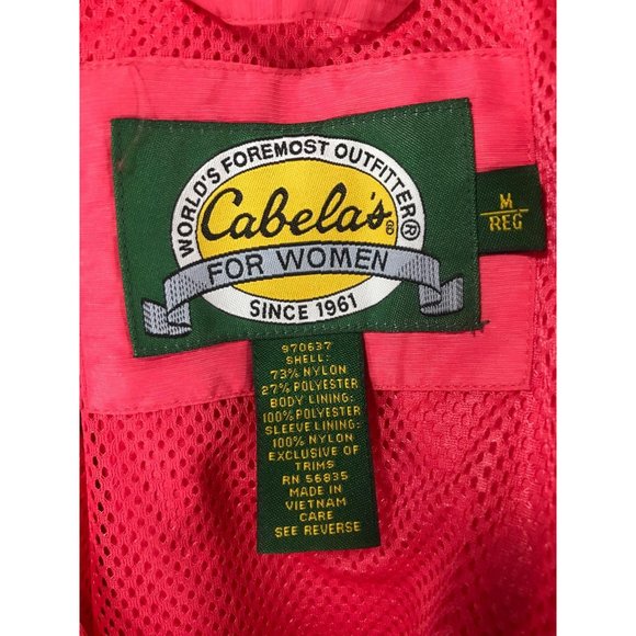 Cabela's Women's Size Medium Pink Half Zip Long Sleeve Nylon Jacket Lightweight - Picture 8 of 9